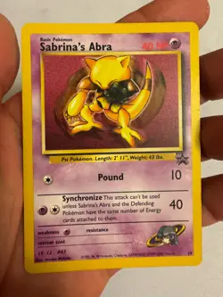 2000 Pokemon - Sabrina’s Abra Non-Holo WOTC Black Star Promo #19 Nintendo Power - Image 2