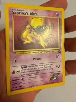 2000 Pokemon - Sabrina’s Abra Non-Holo WOTC Black Star Promo #19 Nintendo Power - Image 3