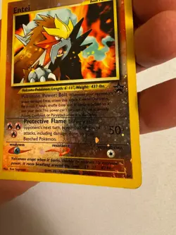 2001 Pokemon - Entei Reverse Holo - WOTC Black Star Promo #34 - SWIRLS!! - Image 4