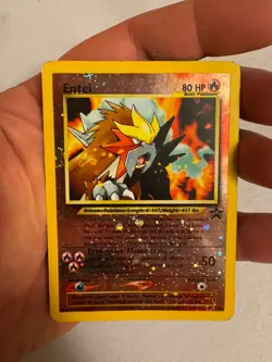 2001 Pokemon - Entei Reverse Holo - WOTC Black Star Promo #34 - SWIRLS!! - Image 5