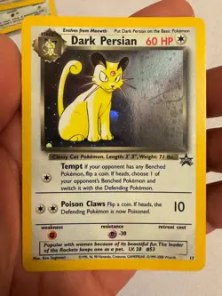 2000 Pokemon Dark Persian Holo WOTC Black Star Promo #17 Nintendo Power Magazine - Image 2