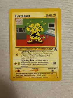 2002 Pokemon - Electabuzz Non-Holo WOTC Black Star Promo #46 - Pokemon League - Image 1