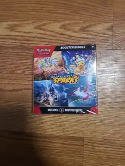Pokemon TCG Scarlet & Violet Surging Sparks 6 Booster Pack Bundle Factory Sealed - Image 1