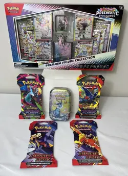 Pokemon TCG Lot of 6 Items Prismatic Evolutions Figure Collection & More See Pic - Image 1