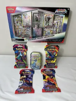 Pokemon TCG Lot of 6 Items Prismatic Evolutions Figure Collection & More See Pic - Image 2