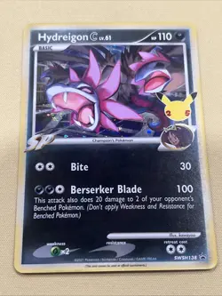 2021 Pokemon Celebrations Black Star Promo Hydreigon C LV61 (SWIRL) SWSH138 - Image 1