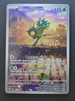Teal Mask Ogerpon 123 NM Illustration Rare Promo Twilight Masquerade Pokemon TCG - Image 1