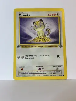 Pokemon TCG Meowth Jungle 56/64 Regular 1st Edition - Image 1