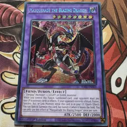 Yugioh! Masquerade the Blazing Dragon Secret Rare - RA02-EN022 1st Edition - ENG - Image 1