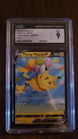 Pokemon TCG Flying Pikachu v Celebrations Holo Ultra Rare Card 006/025 CGC 9 - Image 1