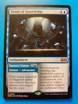 MTG 1x Virtue of Knowledge # 76 Wilds of Eldraine Magic the Gathering Card x1 NM - Image 1