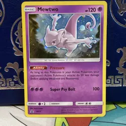 Mewtwo SM77 Sm Promos Holo 2017 Rare Pokemon Card MP - Image 1