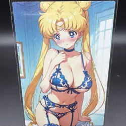 Usagi Tsukino Sailor Moon Anime Waifu Card Doujin ACG Goddess Holo - Image 2