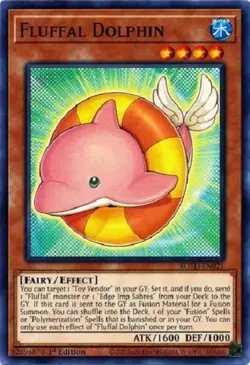 Yugioh - Fluffal Dolphin - 1st Edition - NM - Plus Free Holographic Card - Image 1