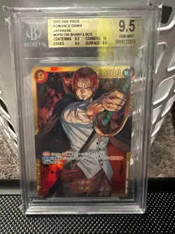 2022 One Piece Card Game Romance Dawn Shanks SCR OP01-120 BGS 9.5 - Image 1