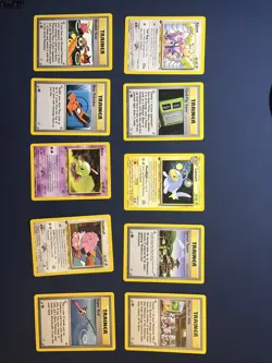 First Edition Neo Genesis Lot Of Ten Cards Lp-nm vintage Pokemon cards - Image 1