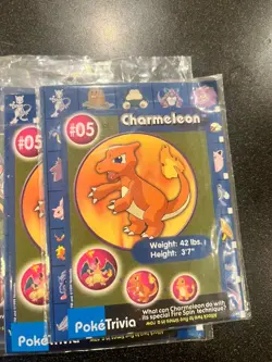 pokemon burger king poketrivia cards 1999 #5 15 33 60 68 69 87 88 133 144 151 - Image 2