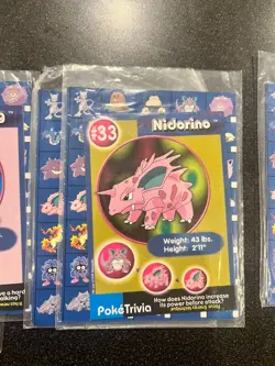 pokemon burger king poketrivia cards 1999 #5 15 33 60 68 69 87 88 133 144 151 - Image 4