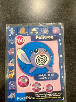 pokemon burger king poketrivia cards 1999 #5 15 33 60 68 69 87 88 133 144 151 - Image 5