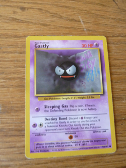 GASTLY - 50/102 - Base Set - Pokemon Card - LP - Image 1