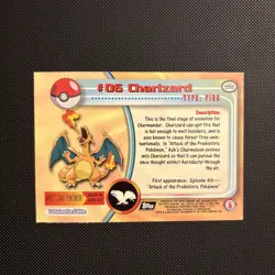 Pokemon Topps Charizard Card #06 - Image 3