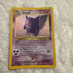 Gengar 5/62 Fossil Holo Foil Vintage 1999 Rare English Pokemon TCG Card - Image 1