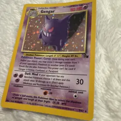Gengar 5/62 Fossil Holo Foil Vintage 1999 Rare English Pokemon TCG Card - Image 3