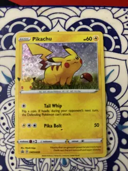 Pokemon Pikachu 25th Anniversary Card (MINT) SWSH039 HOLO Promo General Mills - Image 1