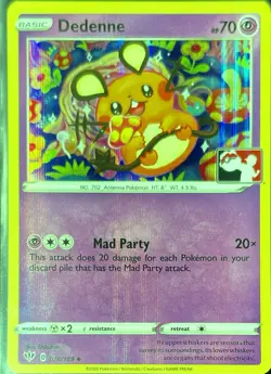 Dedenne Uncommon Prize Pack Series Cards 078/189 NM - Image 1