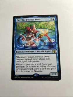 Neerdiv, Devious Diver (Anime) - Foundations Jumpstart MTG Plus Bonus Card!!! - Image 1