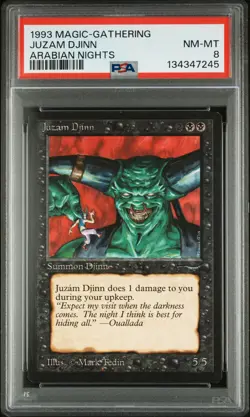 1993 MTG ARABIAN NIGHTS JUZAM DJINN PSA 8 - Image 1