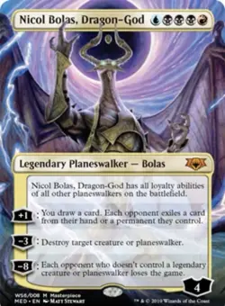 Nicol Bolas, Dragon-God -Foil Near Mint MTG War of the Spark Mythic Edition - Image 1