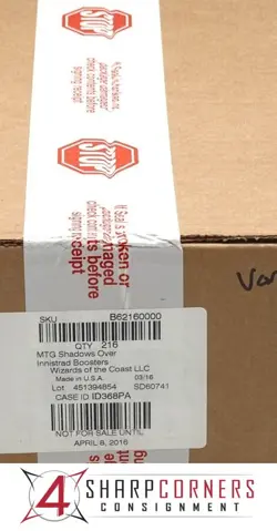 MAGIC THE GATHERING MTG SHADOWS OVER INNISTRAD BOOSTER BOX CASE FACTORY SEALED - Image 1