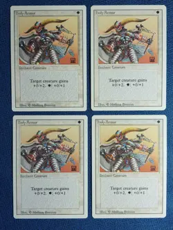 MTG 4x Holy Armor x4 NM Revised Edition Magic Playset Old School White - Image 1