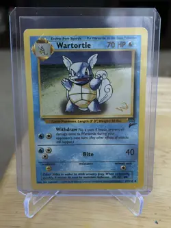 Pokemon TCG Wartortle 63/130 Base Set 2 Gold W Stamped WOTC Promo HP - Image 1