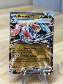 Pokemon TCG Greninja ex Scarlet & Violet-Twilight Masquerade 106/167 Holo Double - Image 1