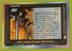 Pokemon Topps TV Animation Edition - Ep 21 Abra and the Psychic Showdown - Image 2