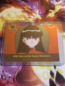 2000 Topps Pokemon TV #EP21 Abra and the Psychic Showdown Foil Lp - Image 1