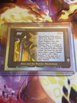 2000 Topps Pokemon TV #EP21 Abra and the Psychic Showdown Foil Lp - Image 2