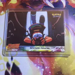 Rescuing Pikachu #30-Topps Pokemon Movie Ed Mewtwo Strikes Back- Black Logo - Image 1