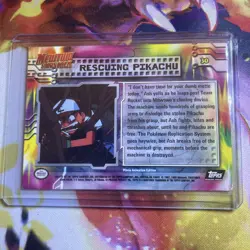Rescuing Pikachu #30-Topps Pokemon Movie Ed Mewtwo Strikes Back- Black Logo - Image 2