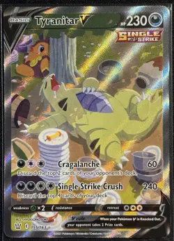 Tyranitar V 155/163 - Sword & Shield Battle Styles Pokemon TCG 2021 - LP Card - Image 1