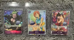 One Piece TCG - Asia Stamp Promo Cards - Nami, Luffy , Zoro (Treasure Chest V1) - Image 1
