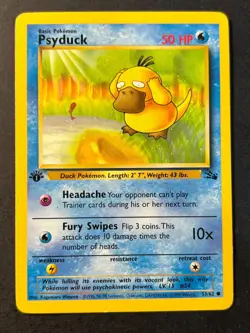 Psyduck 65/82 1st Edition Rare Team Rocket - WOTC Pokemon Card LP - Image 1