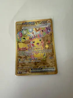 Pokemon TCG Pikachu EX Gold Full Art Hyper Rare Card 247/191 Surging Sparks - Image 2