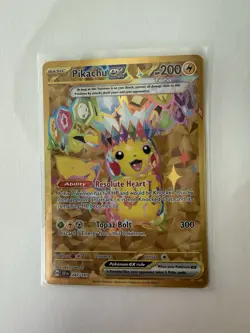 Pokemon TCG Pikachu EX Gold Full Art Hyper Rare Card 247/191 Surging Sparks - Image 3