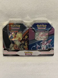 Pokemon TCG- “V Heroes” Eevee Evolutions 2-Pack Tin Set (6 Total) NEW/SEALED - Image 5