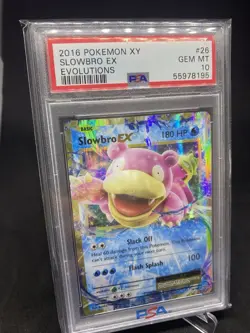 PSA 10 GEM MINT Slowbro EX 2016 Pokemon XY Evolutions 26/108 - Image 1