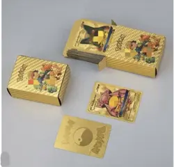 110 Pcs Sealed Pokemon Foil Gold Cards Pack Tcg GX Fan Art - Image 2