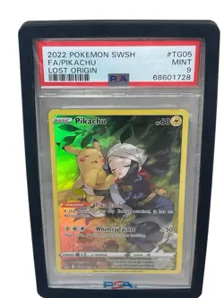 2022 Pokemon Lost Origin Pikachu Full Art Trainer Gallery TG05 PSA 9 Mint Sword - Image 2